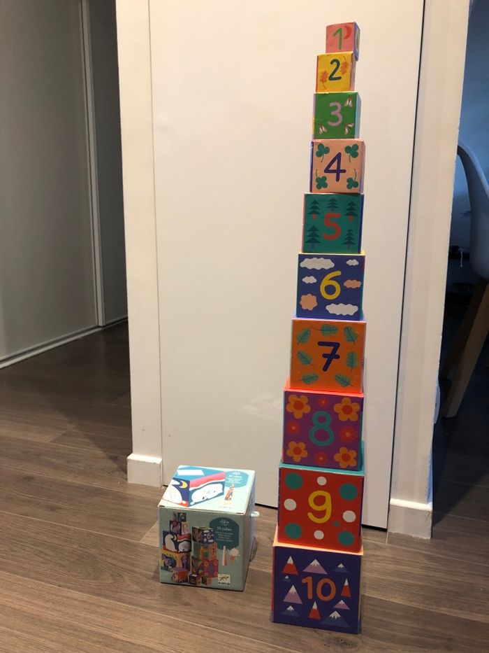 Cubes Djeco a empiler motif animaux - photo numéro 2