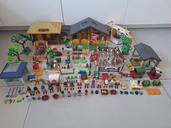 Très gros lot playmobil chevaux, ferme, écurie, enclos...