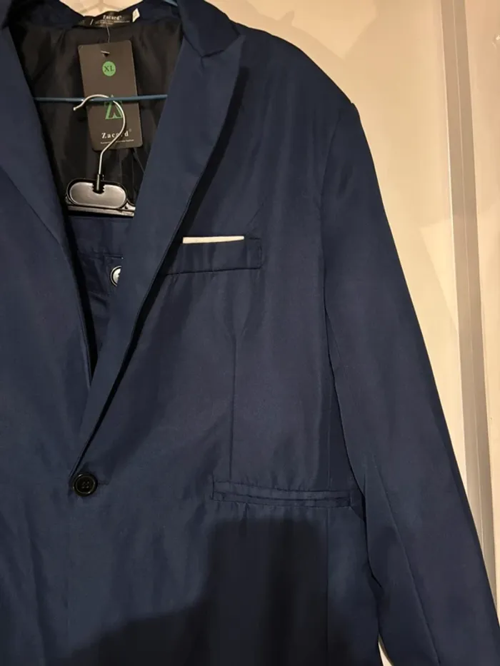 Costume bleu marine 2 pièces de marque Zacard taille XL neuf - photo numéro 3