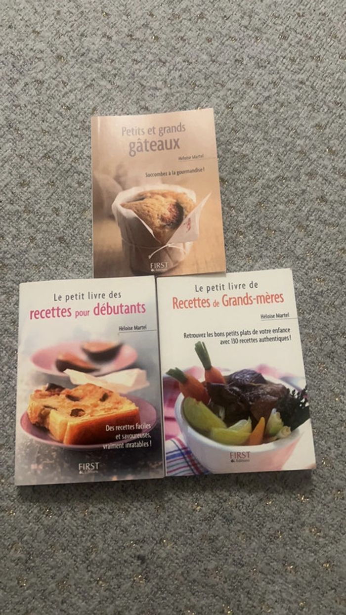 Lot 3 livres recettes