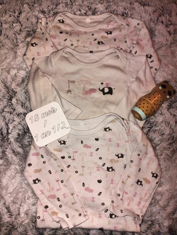 Lot de 3 bodys 18 mois