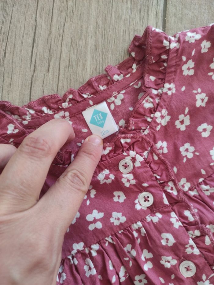 Ensemble pantalon et blouse, bordeaux. 12 mois. Neuf - photo numéro 7