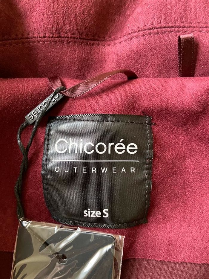 Trenches bordeaux Chicoree , polyester /elastan, sans boutons, tissu comme velours, longueur de blou - photo numéro 10