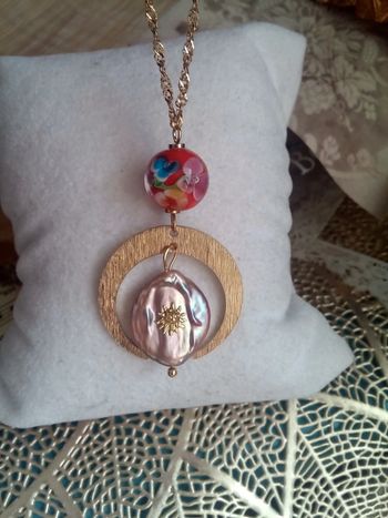 Collier perle japonaise et perle de culture naturelle