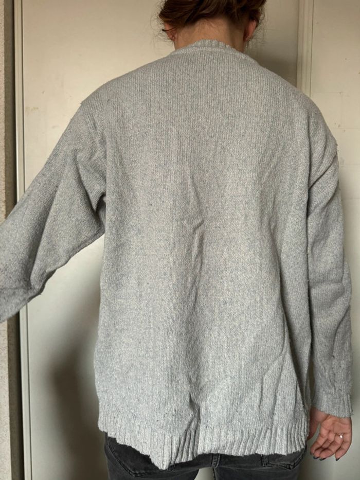 Pull bleu/gris - photo numéro 3