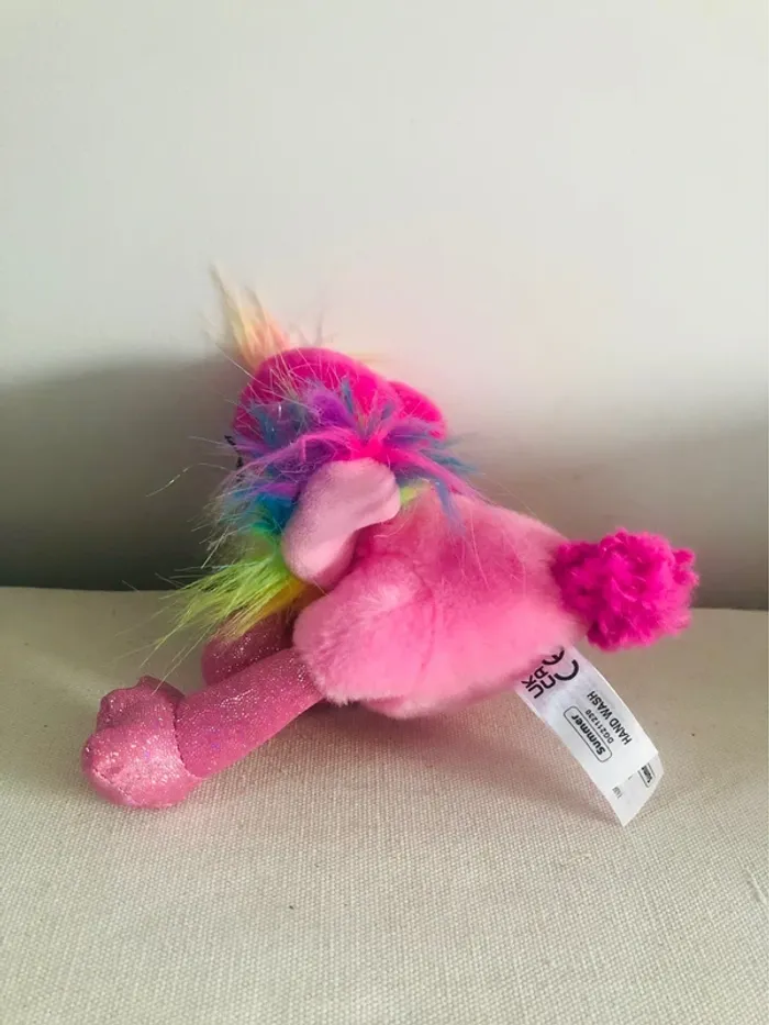 Peluche flamant rose ailé coloré perroquet zuru neuf - photo numéro 2