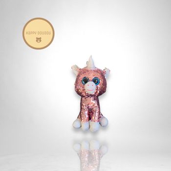Peluche Licorne rose avec sequins Ty A664