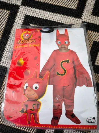 Déguisement enfant Samsam – Neuf – Taille 7-8 ans