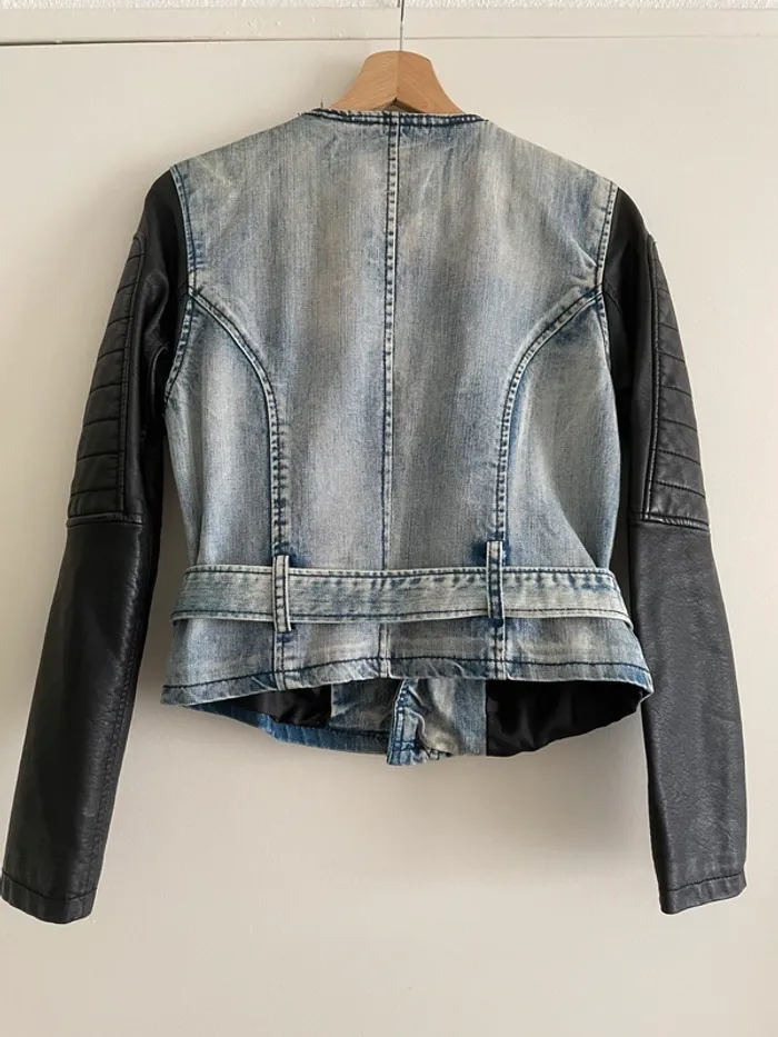Veste Jean/cuir - photo numéro 4