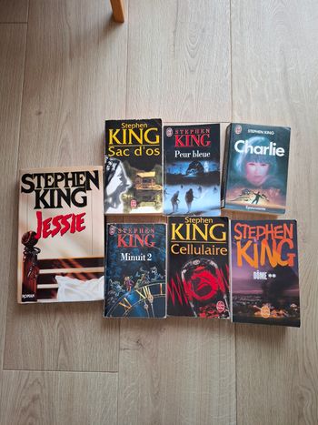 Lot de 7 thrillers de Stephen King en bon état