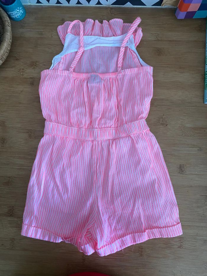 Combinaison short légère rose fluo - photo numéro 3