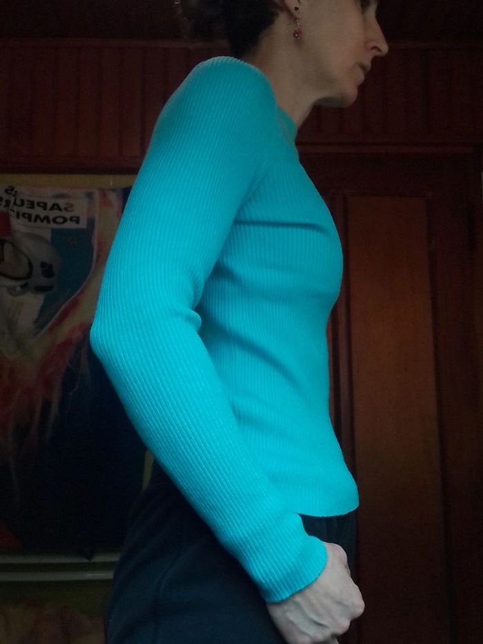 Pull femme bleu turquoise Pimkie - photo numéro 5
