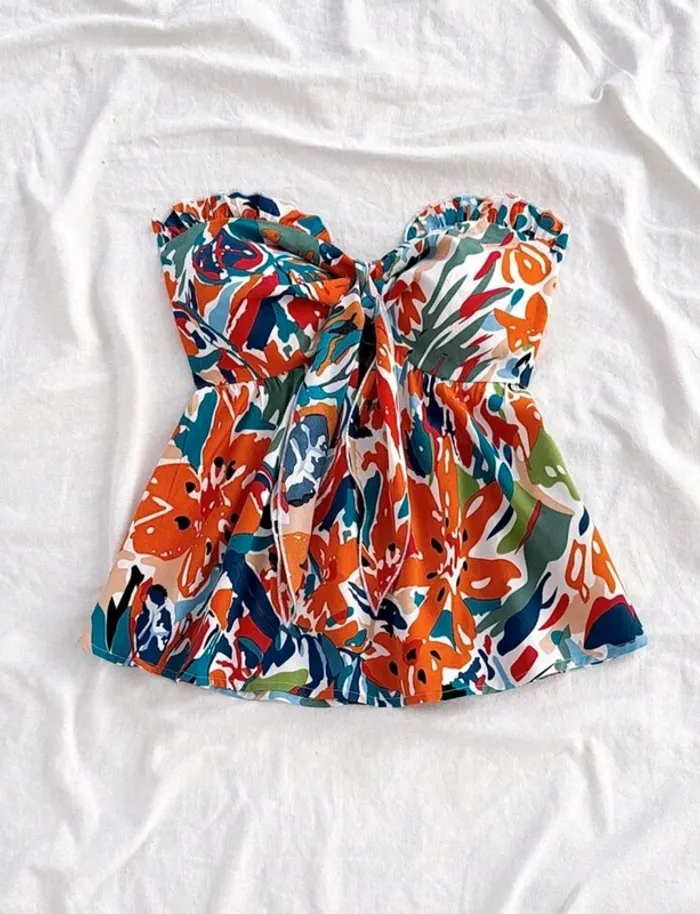 Top bustier coloré taille M - photo numéro 2