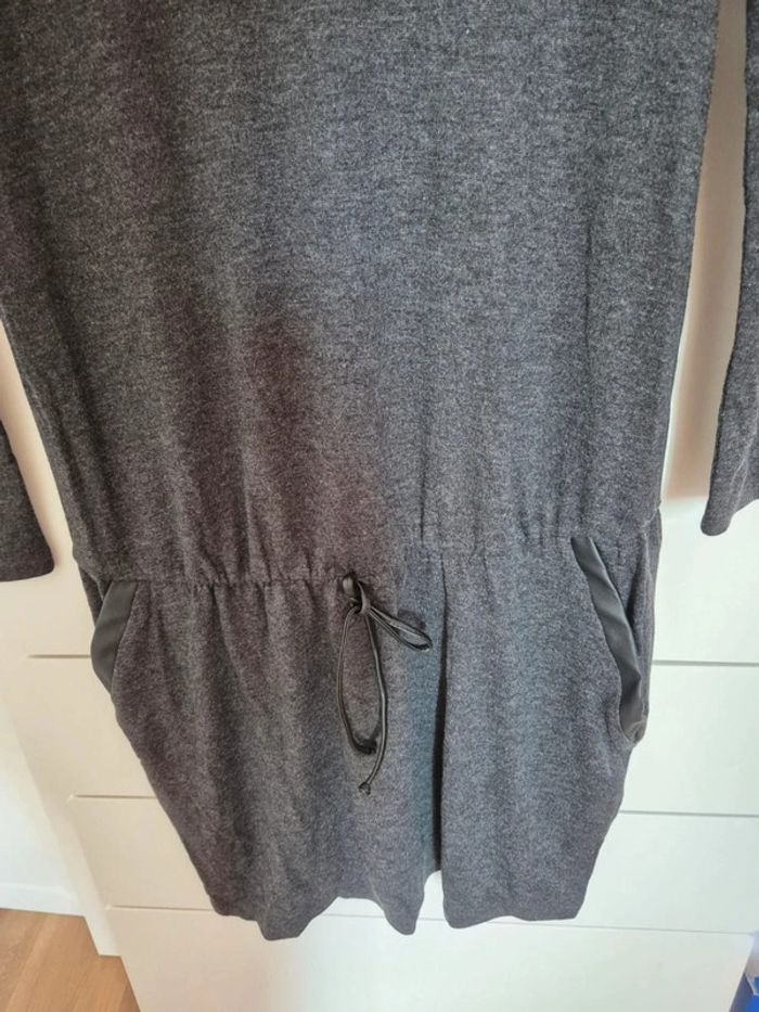 Robe grossesse gris pièce cuir Envie de fraise Taille 36 38 M - photo numéro 6