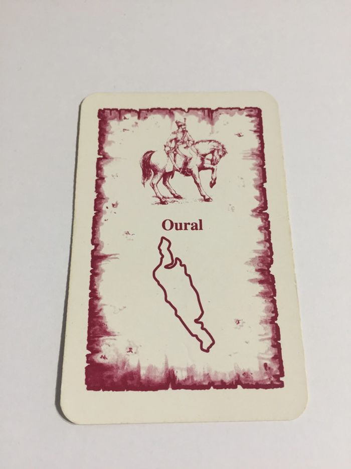 Carte Oural pièce détachée jeu de société Risk la conquête du monde Parker #A54