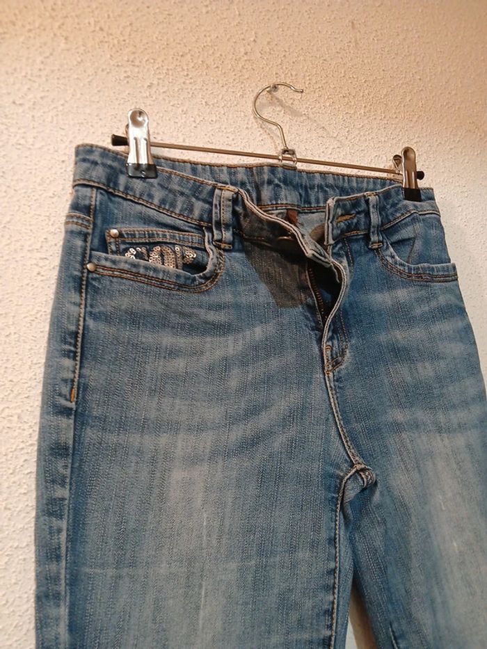 Jean femme bleu basic taille 38 - photo numéro 2