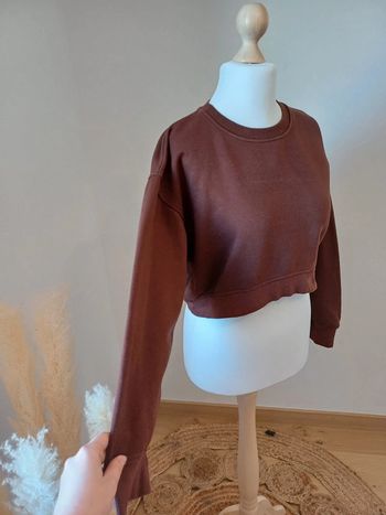 Pull court marron chaud Zara taille M 38