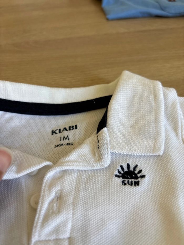 Polo manches courtes blanc Kiabi - photo numéro 2
