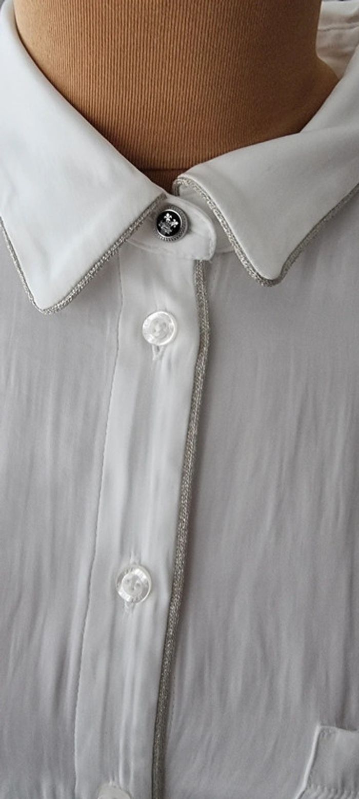 Chemise froissée biais métalisés IKKS BZ12205 - photo numéro 3