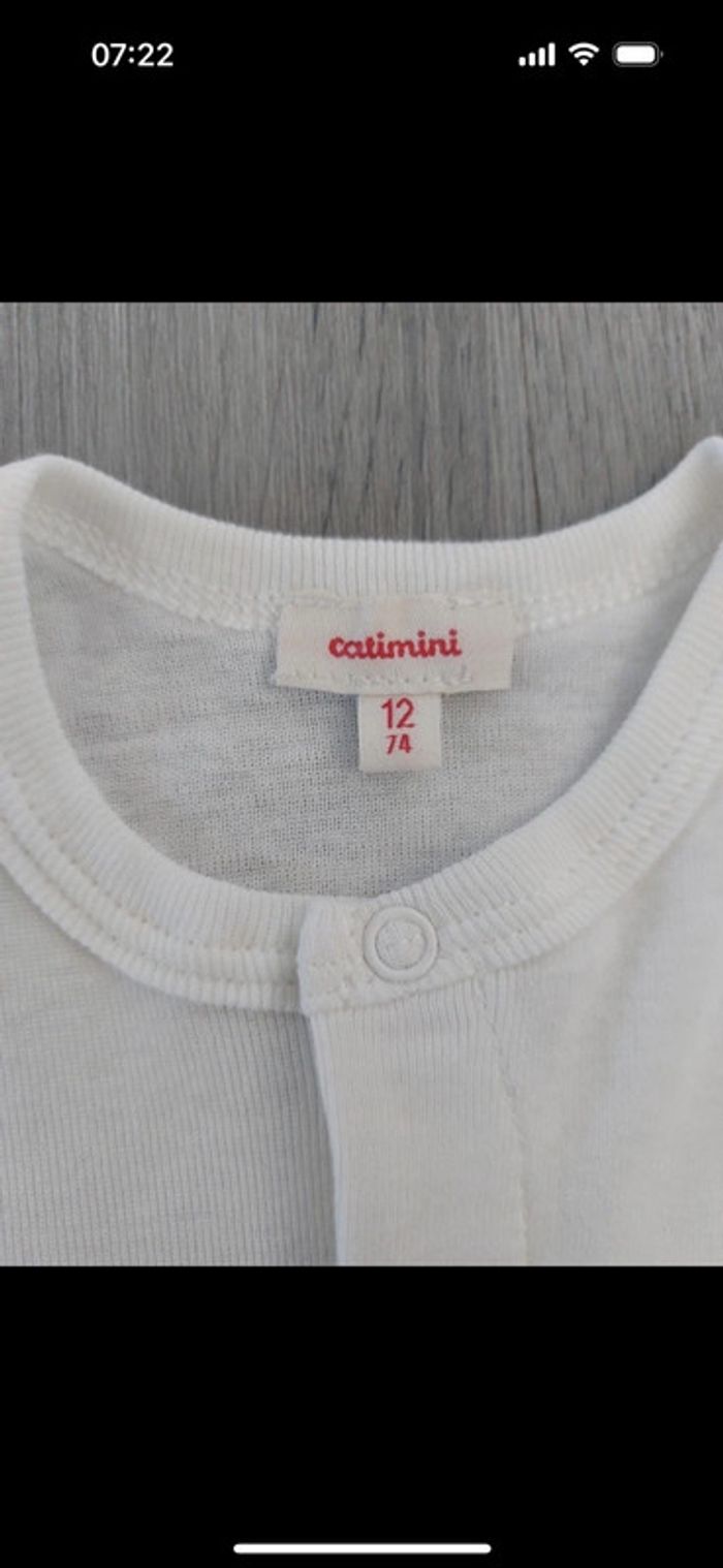 Pyjama 100% coton Catimini taille 12 mois - photo numéro 3
