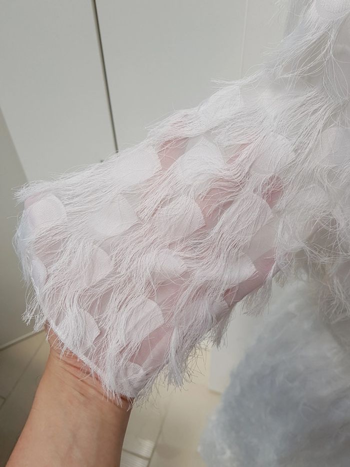 Robe De Mariée Boho Boheme Blanche Plumes - photo numéro 11
