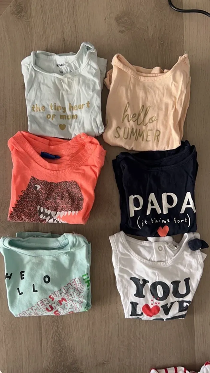 Lot de 6 tshirts manches courtes