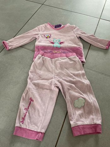 Pyjama 2 pièces velours fille 18 mois