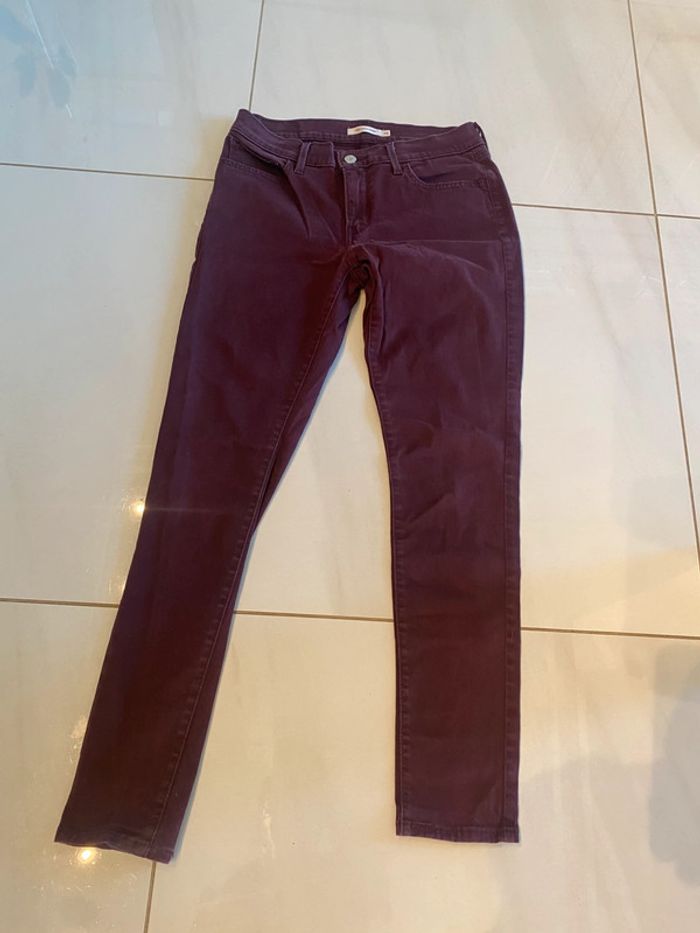 Jeans Lévis super skinny bordeaux L30W30 - photo numéro 3