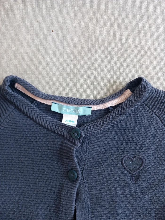 Gilet bleu Obaïbi 23 mois TBE - photo numéro 3