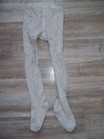 Collant écru et doré