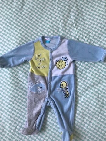 Pyjama velours tortue