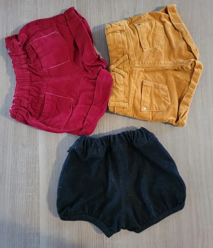 Lot 3 shorts bébé fille 2 ans - photo numéro 2