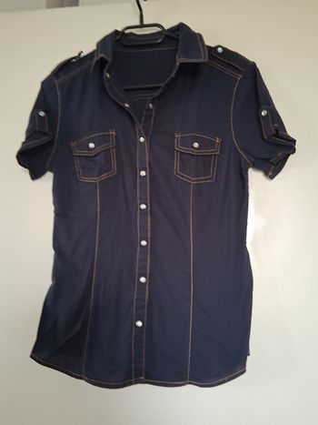 Chemise " jennyfer " aspect jean bleu " t- XS "