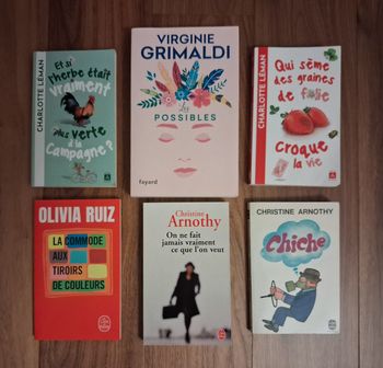 Lot 6 romans Charlotte Léman, Virginie Grimaldi, Olivia Ruiz et Christine Arnothy 