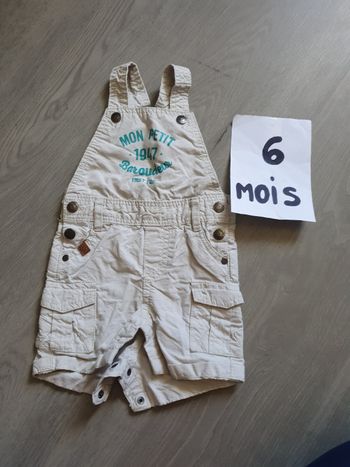 Salopette short 6mois garçon