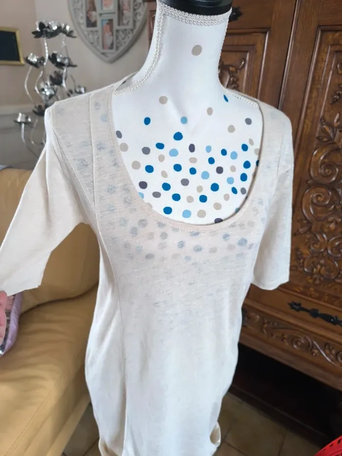Jolie robe en maille légère 100% lin - photo numéro 2
