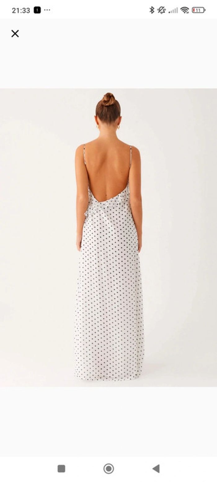 Robe grande peppermayo polka dot à pois blanche dos nu - photo numéro 2