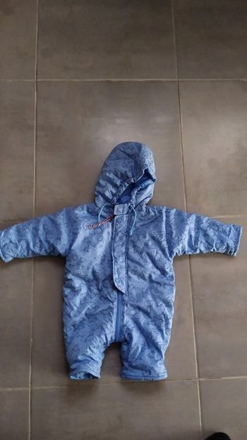 Combinaison bébé bleu oursons 1 mois
