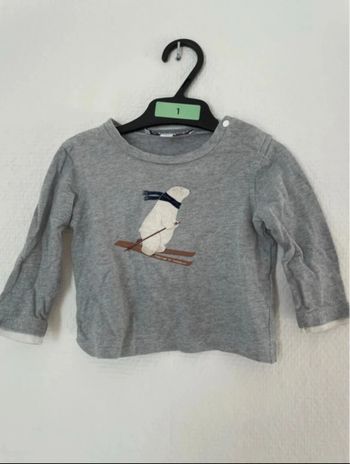T-shirt manche longue bébé garçon - taille 6 mois