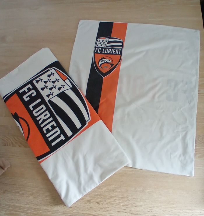 Parure de lit FC Lorient 1 personne - Bon état
