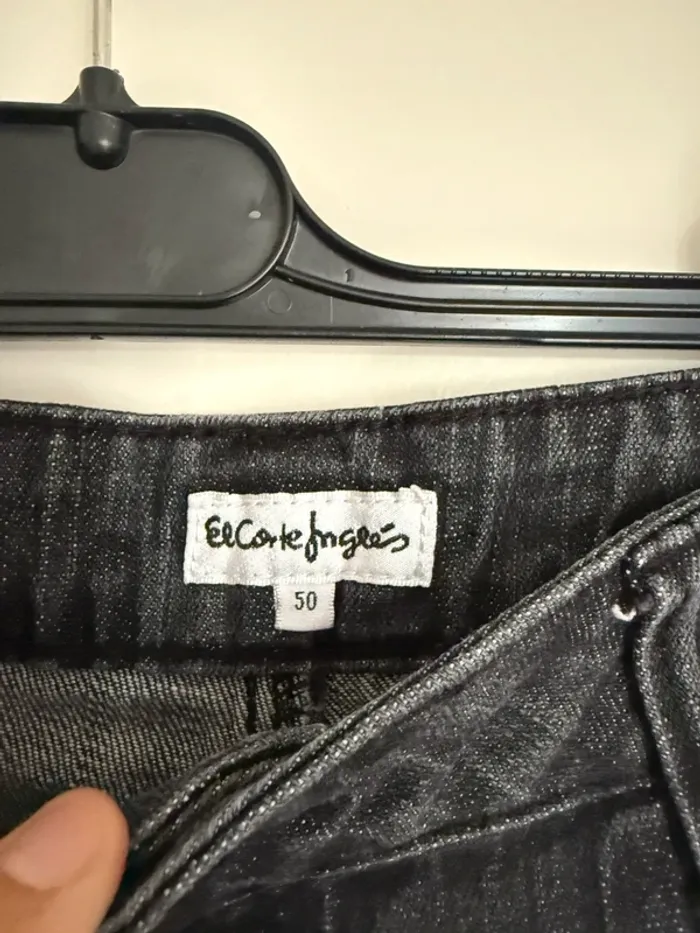 Jean droit grande taille en très bon état taille 50 el corte ingles noir - photo numéro 7