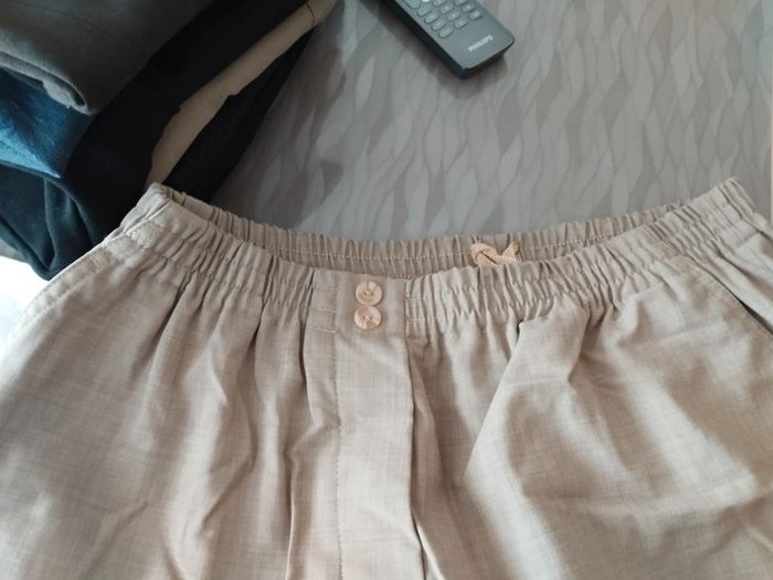 Pantalon taille élastique 46 beige come on - photo numéro 3