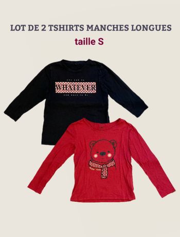 Lot de 2 tshirts manches longues taille S/36