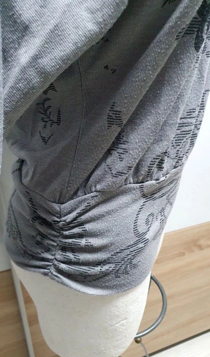 Beau T-shirt/pull gris manches chauve souris Stella T: 40 - photo numéro 8