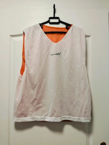 Maillot de basket filet blanc et orange S