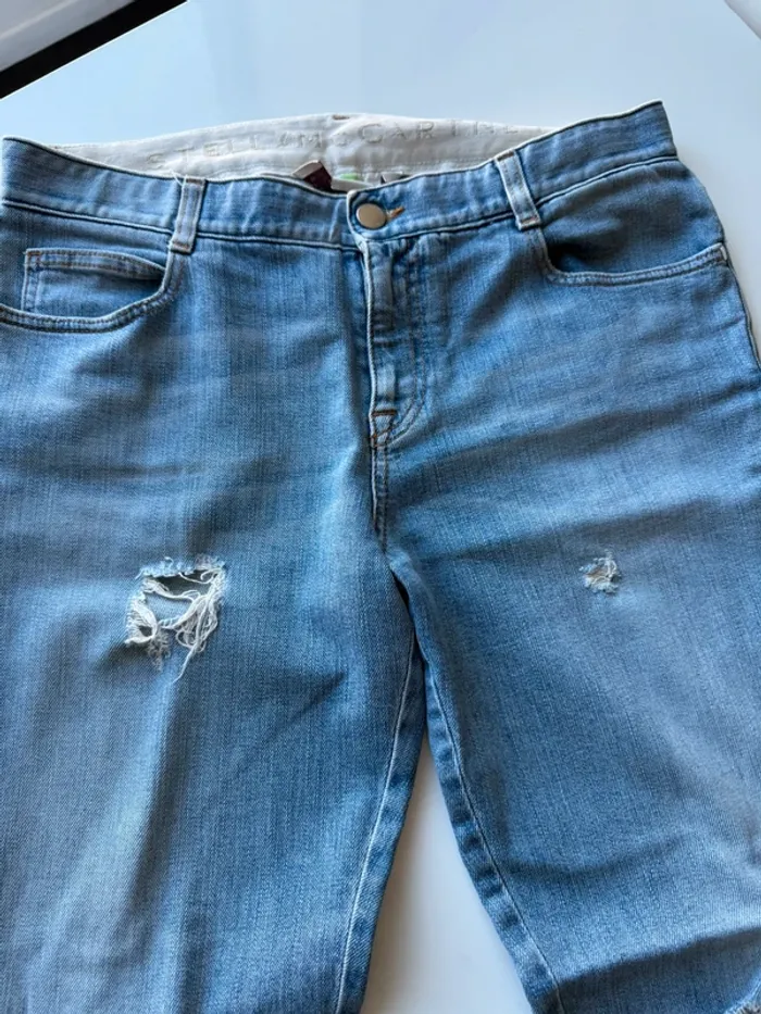 Jeans bleu clair craqué stella mc cartney - photo numéro 2