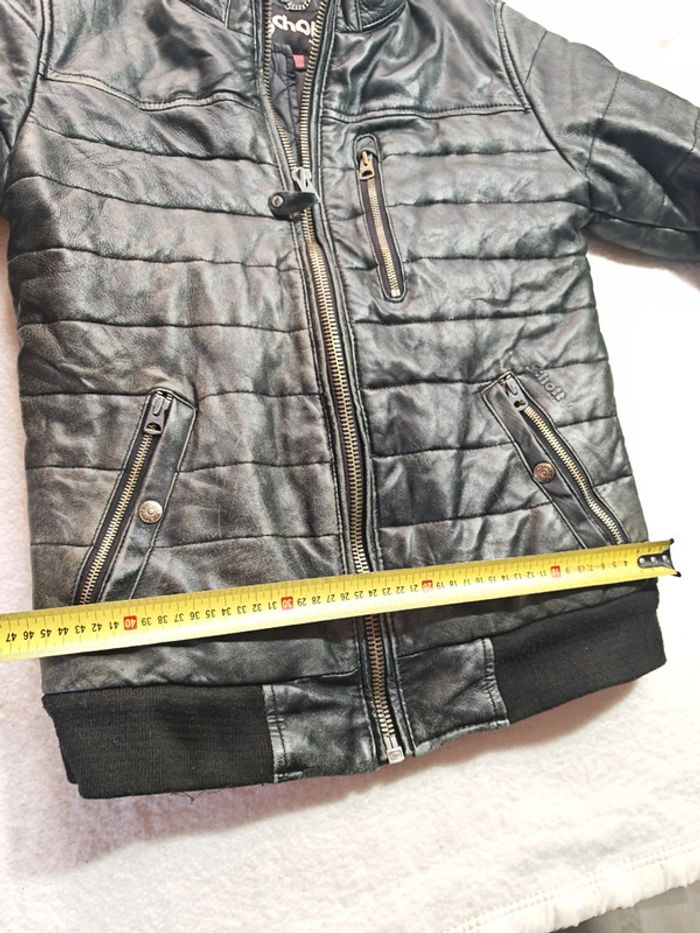 Blouson en cuir matelassé Schott NYC taille S - photo numéro 13