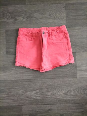 Short en jean taille ajustable corail TAO 12ans