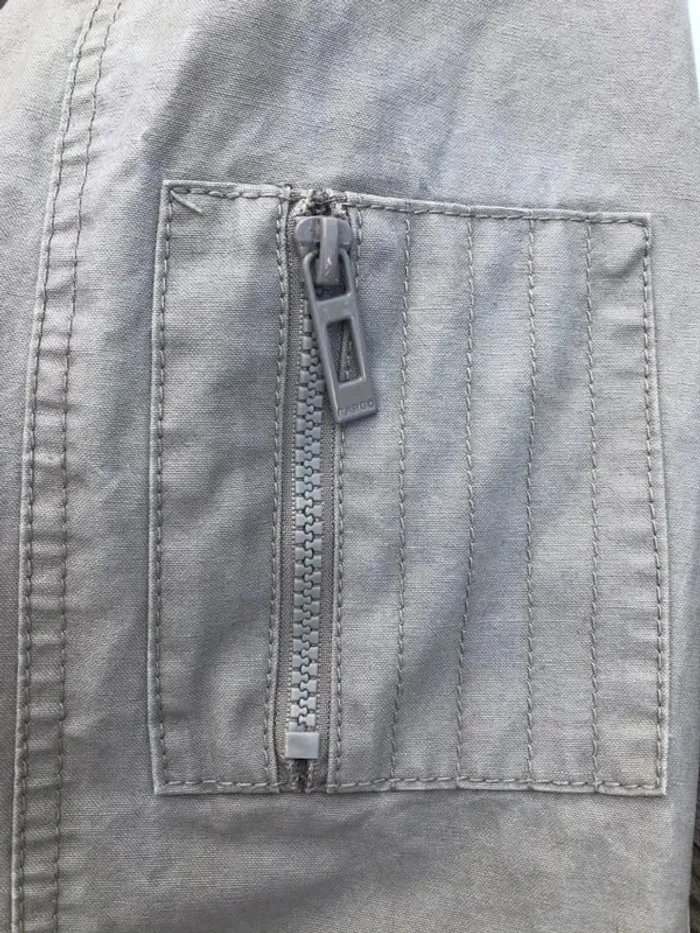 Cargo Vintage coat jacket hoodie beige camel Mens L - photo numéro 10