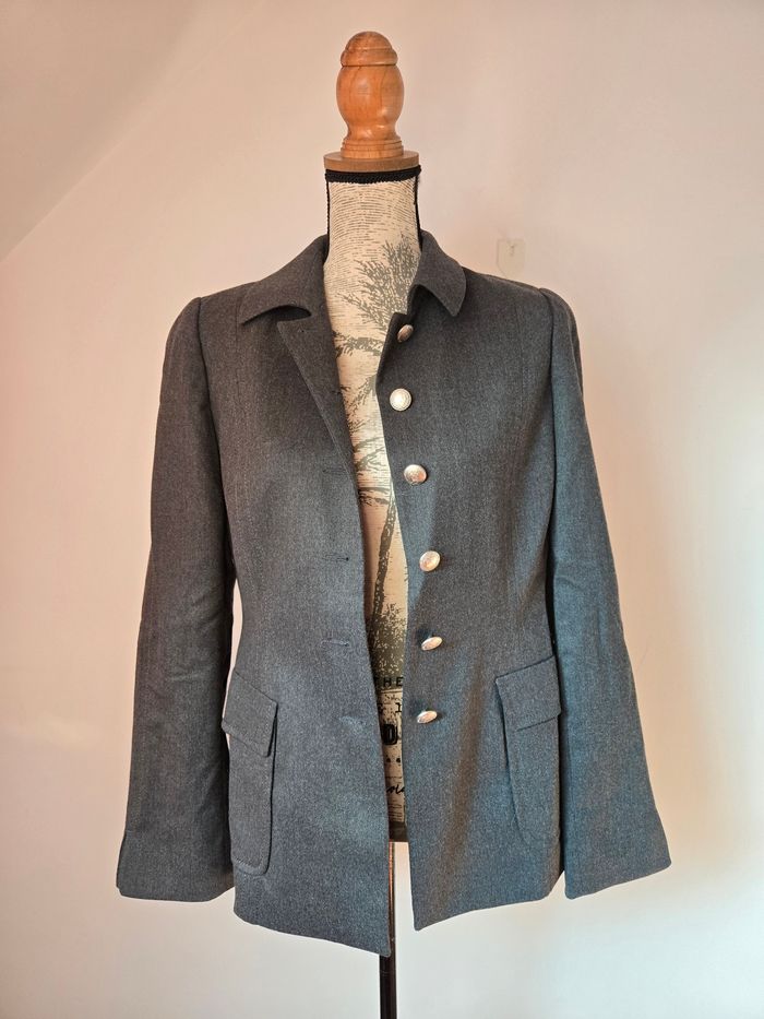 Blazer vintage Platine Paris – Modèle Équinoxe en flanelle, pièce rare - photo numéro 5